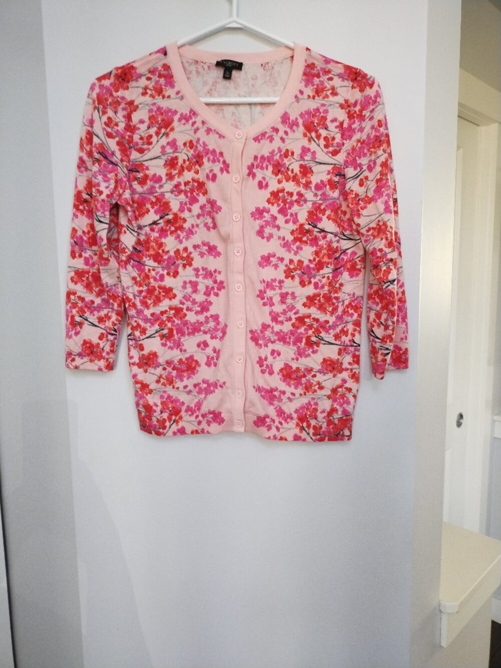 Talbots floral button down cardigan